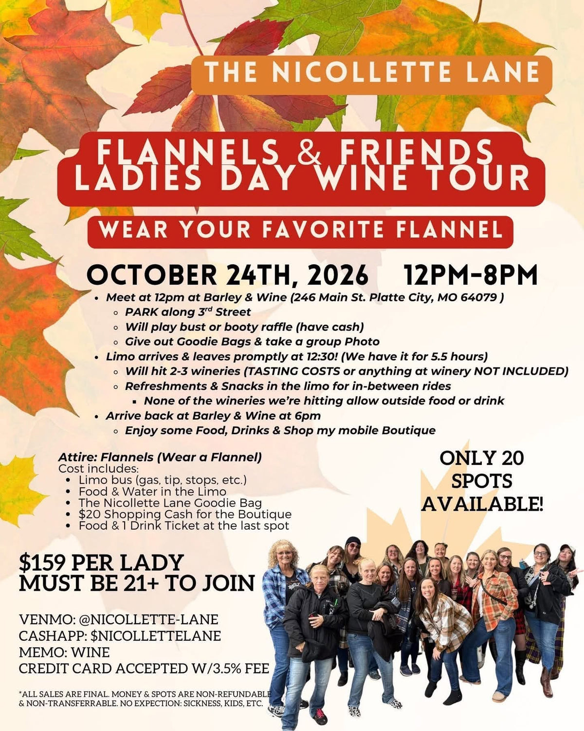Flannel & Friends Wine Tour