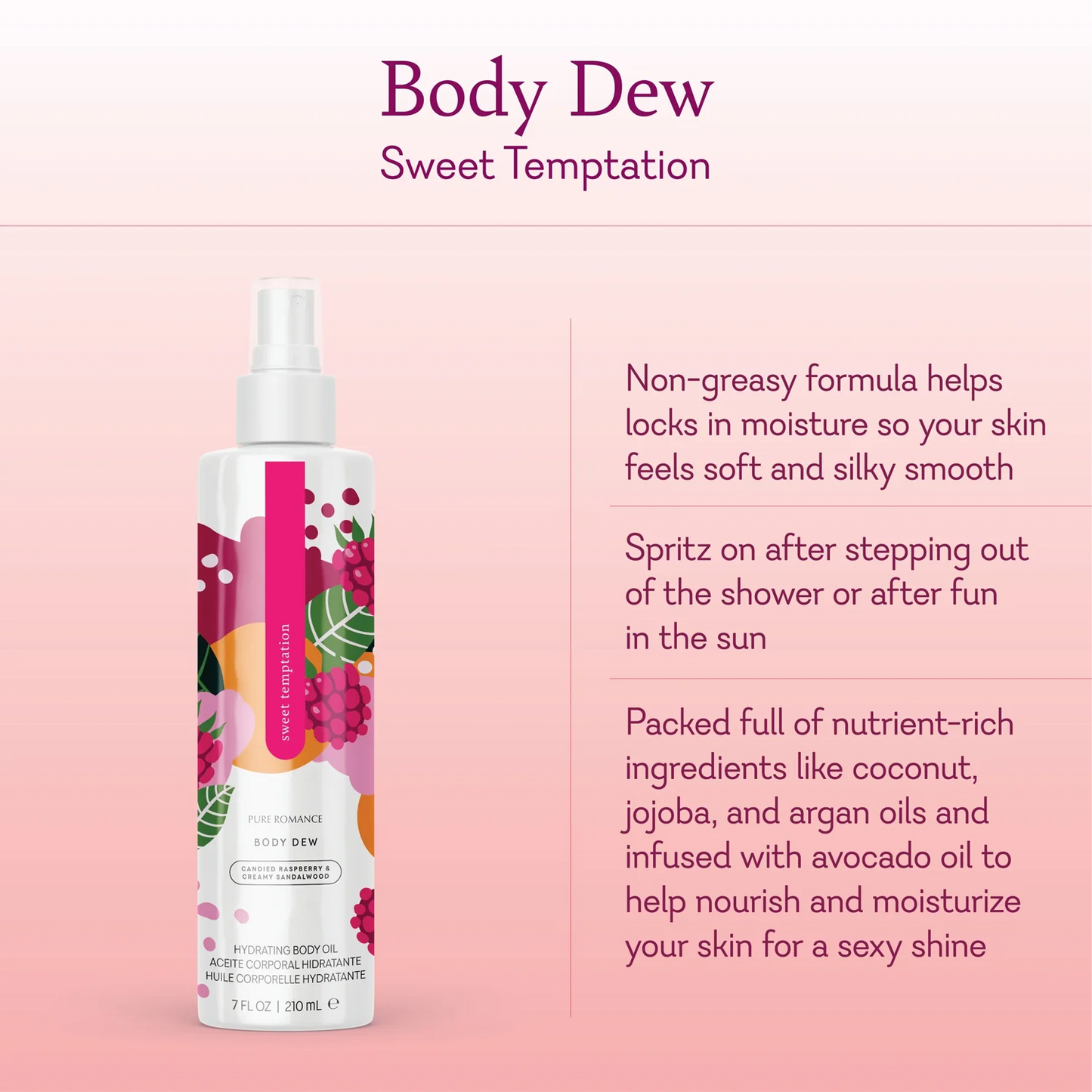 Body Dew Hydrating Oil- Sweet Temptation