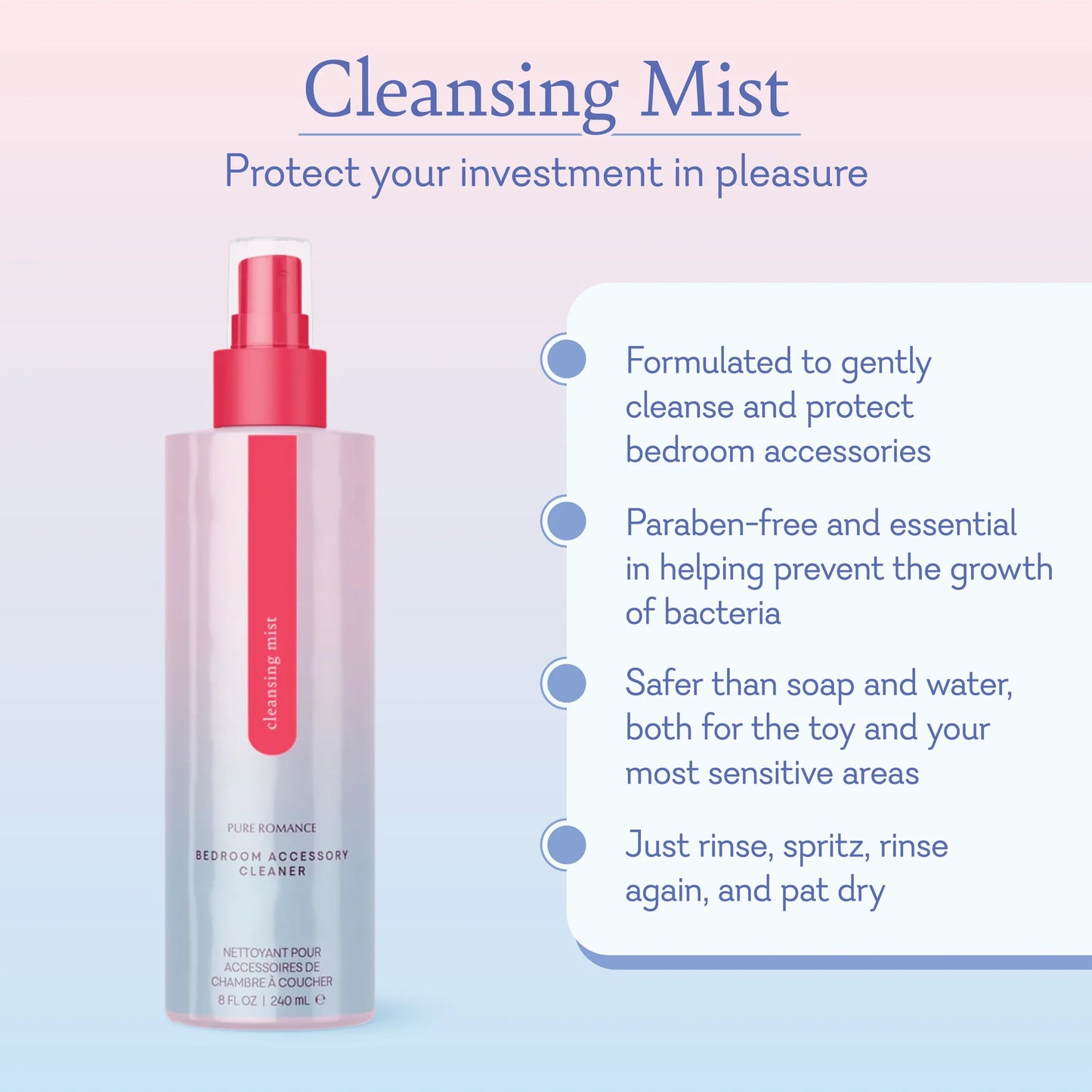 Cleansing Mist: Paraben-Free Product Cleaner