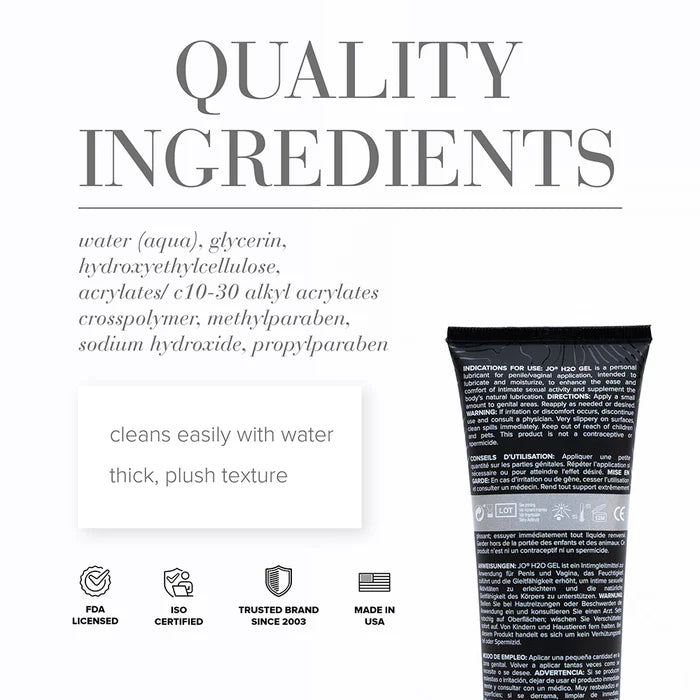 H2O water-based Gel Lubricant