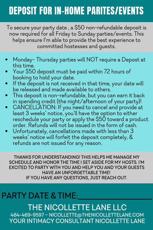 Event/Party Deposits