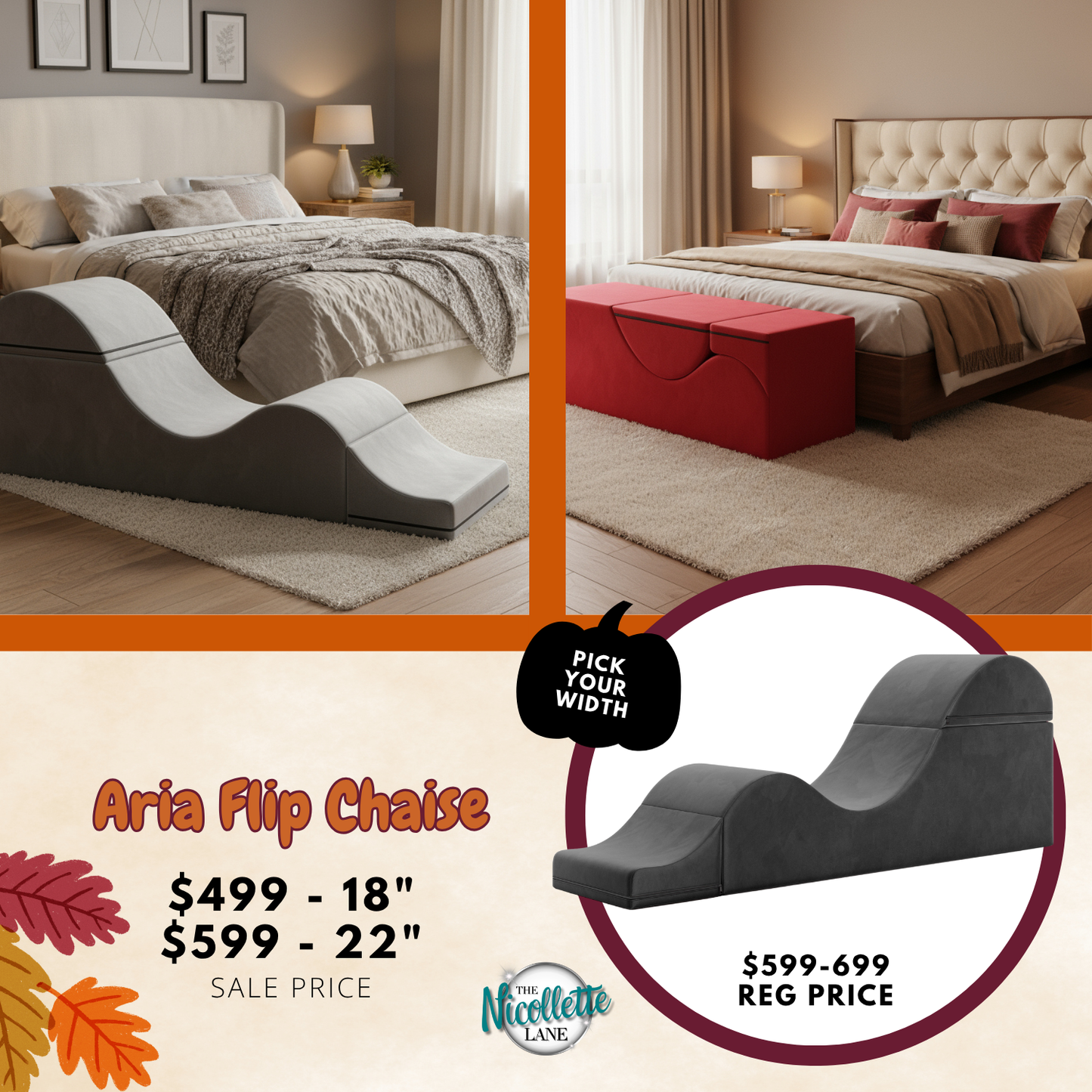 Aria Chaise + Bench Cover