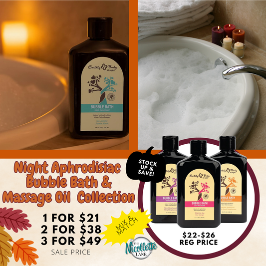 Body & Massage Oil and Bubble Bath - Aphrodisiac Collection FLASH