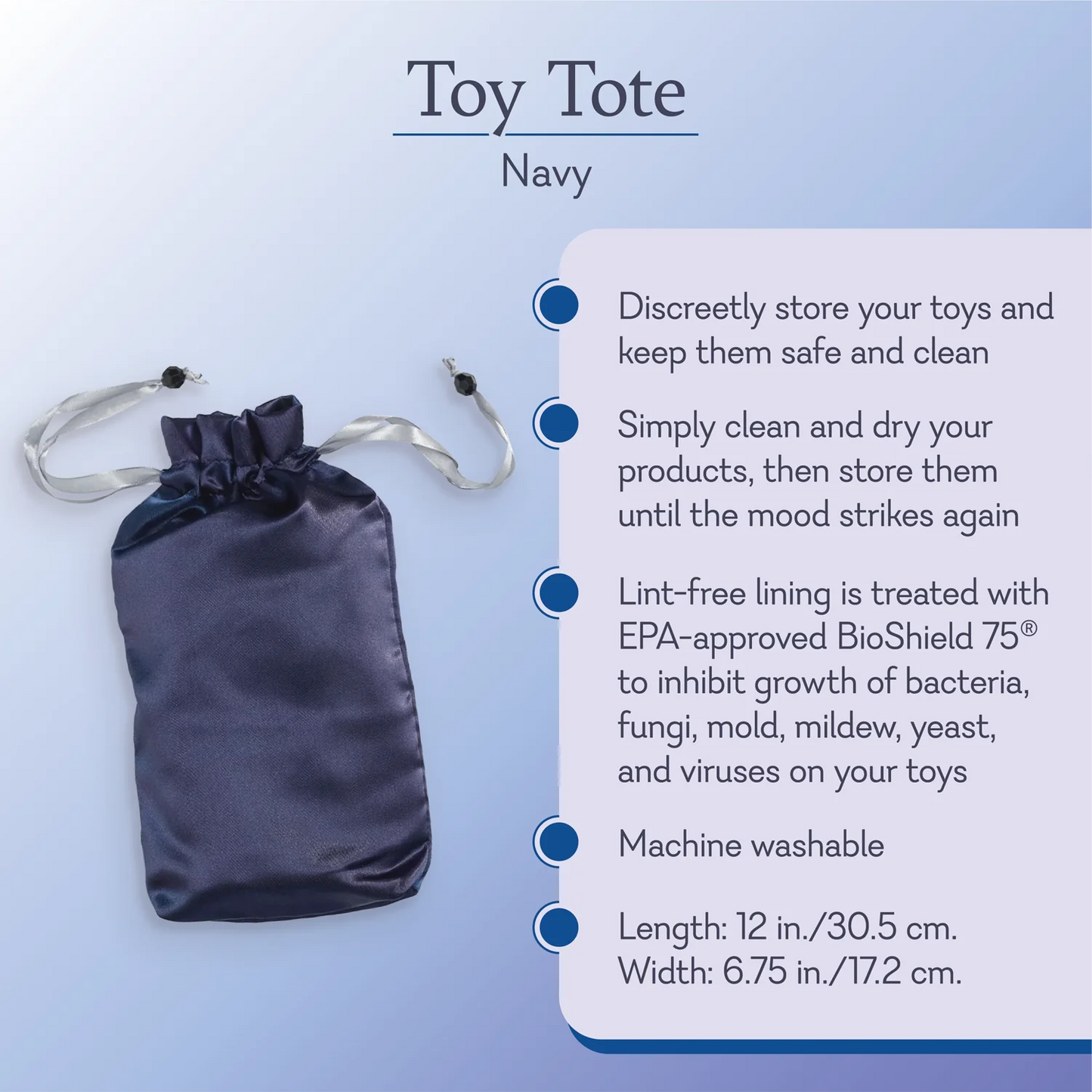 Toy Tote- Navy Blue