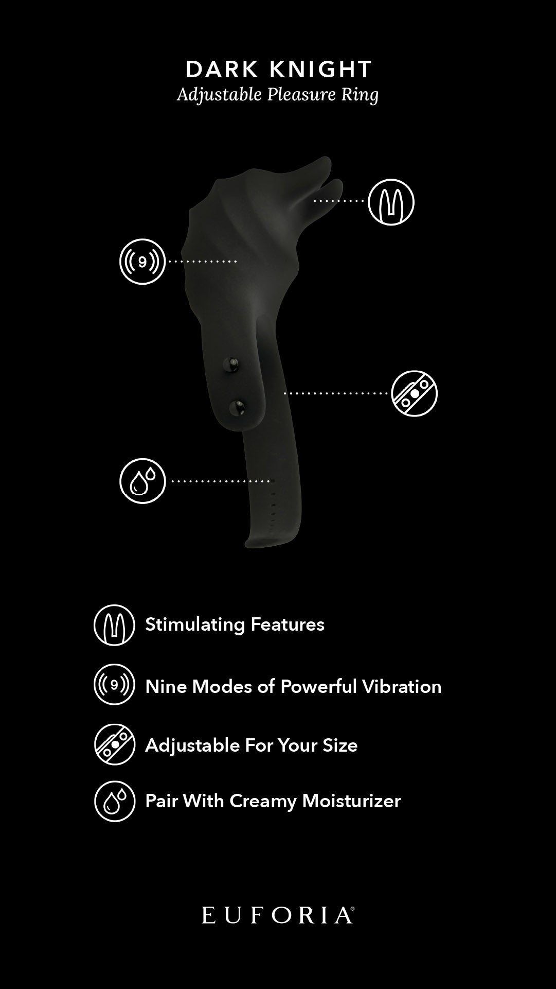 Dark Knight -Adjustable Pleasure Ring