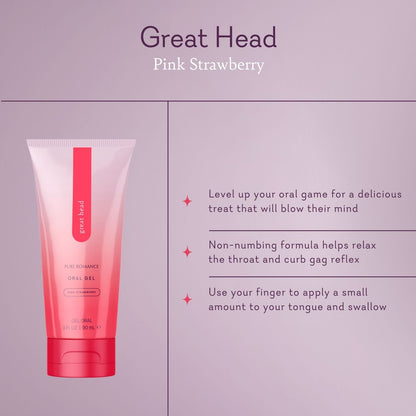 Great Head - Pink Strawberry Oral Sex Gel