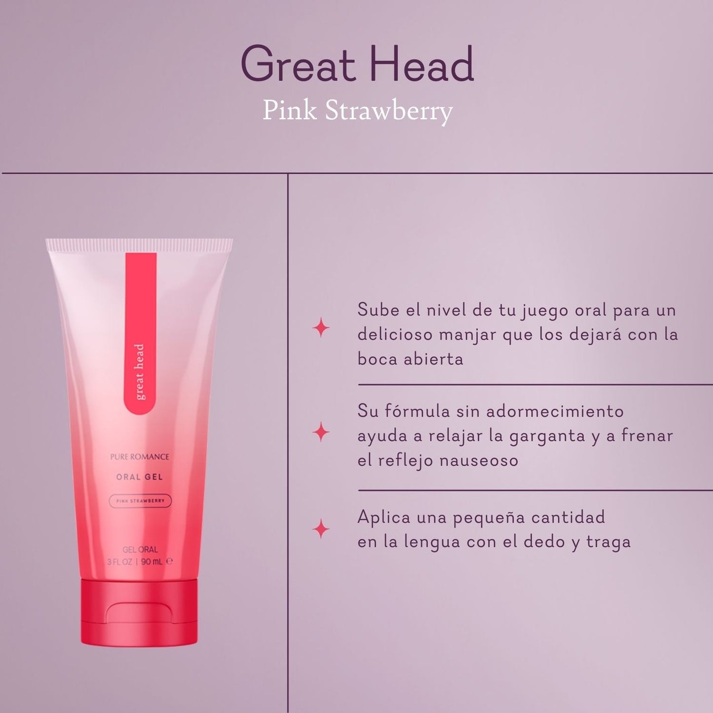 Great Head - Pink Strawberry Oral Sex Gel
