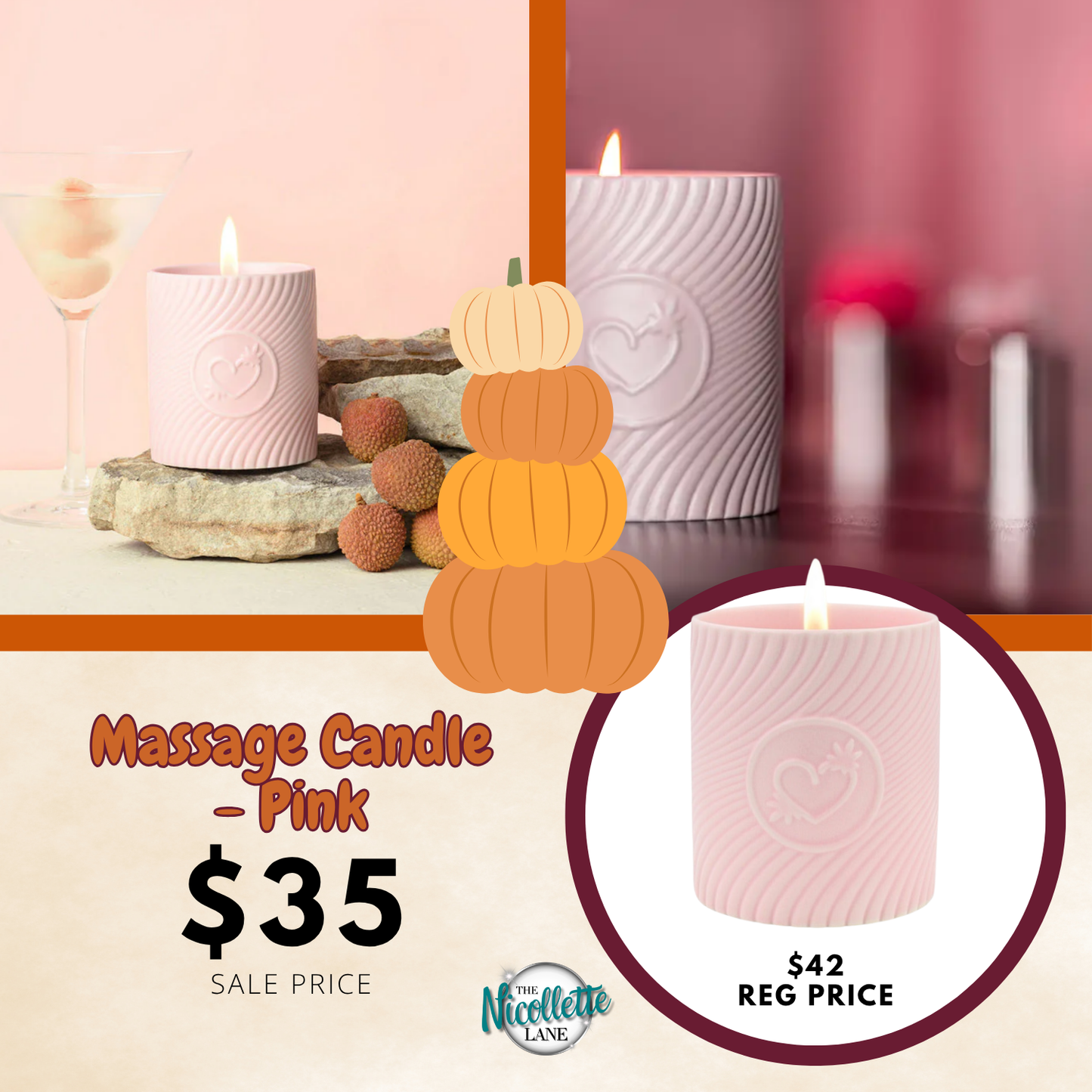 Massage Candle - Pink