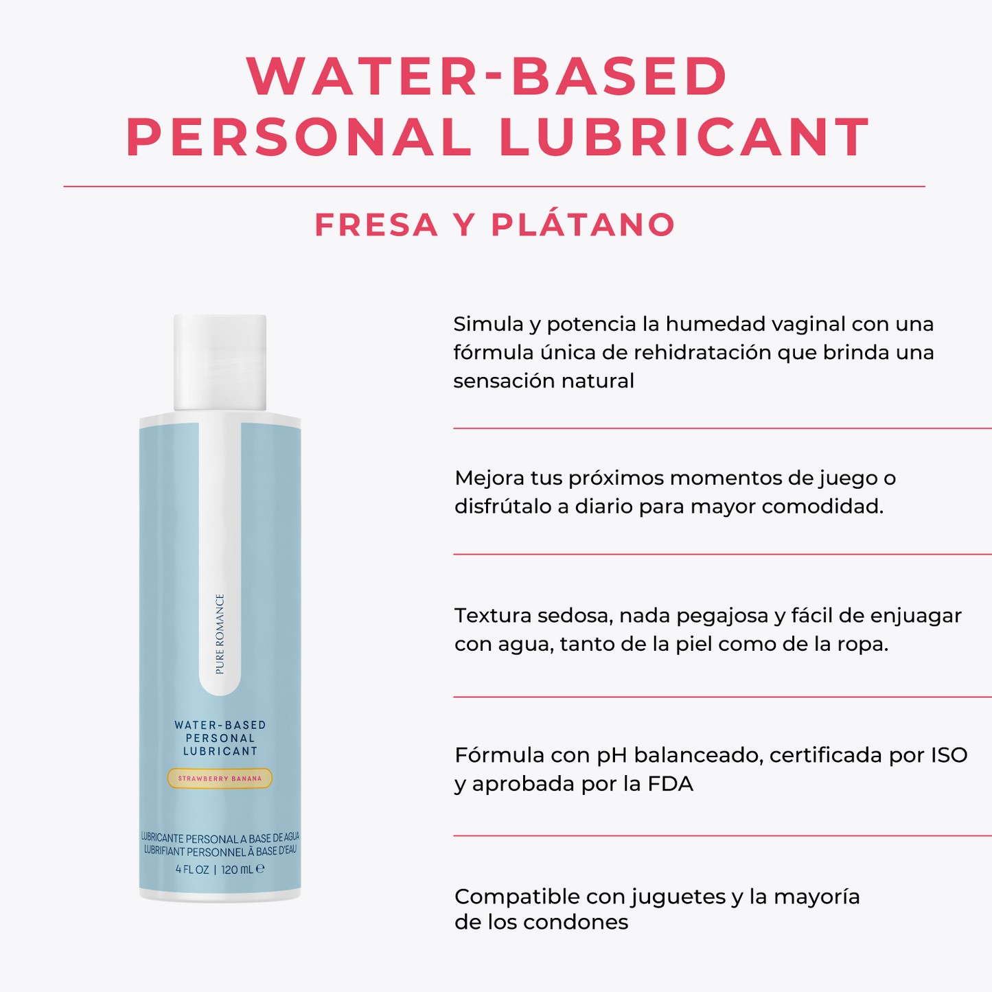 Water-Based Personal Lubricant - Strawberry Banana Personal Moisturizer (Just Like Me)