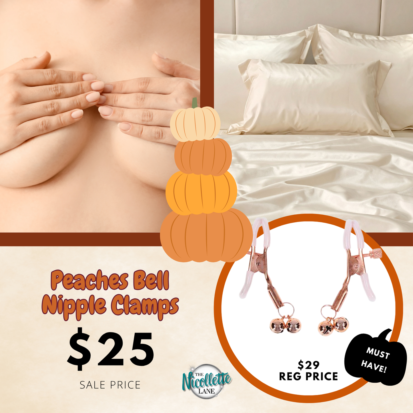 Peaches N Creame Bell Nipple Clamps