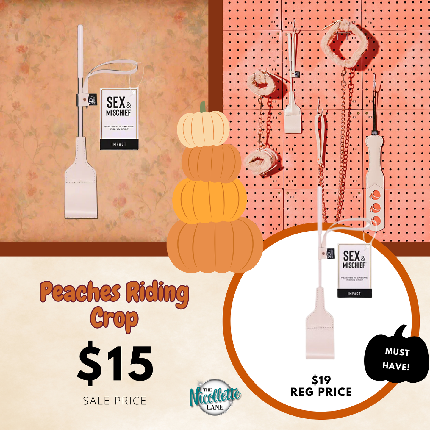 Peaches N Creame Riding Crop