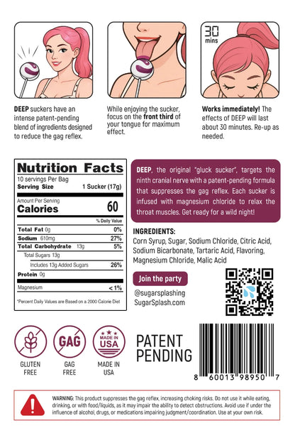 Deep Gag Suppressing Sucker Single Pack