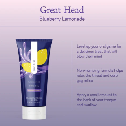 Great Head- Blueberry Lemonade: Oral Gel