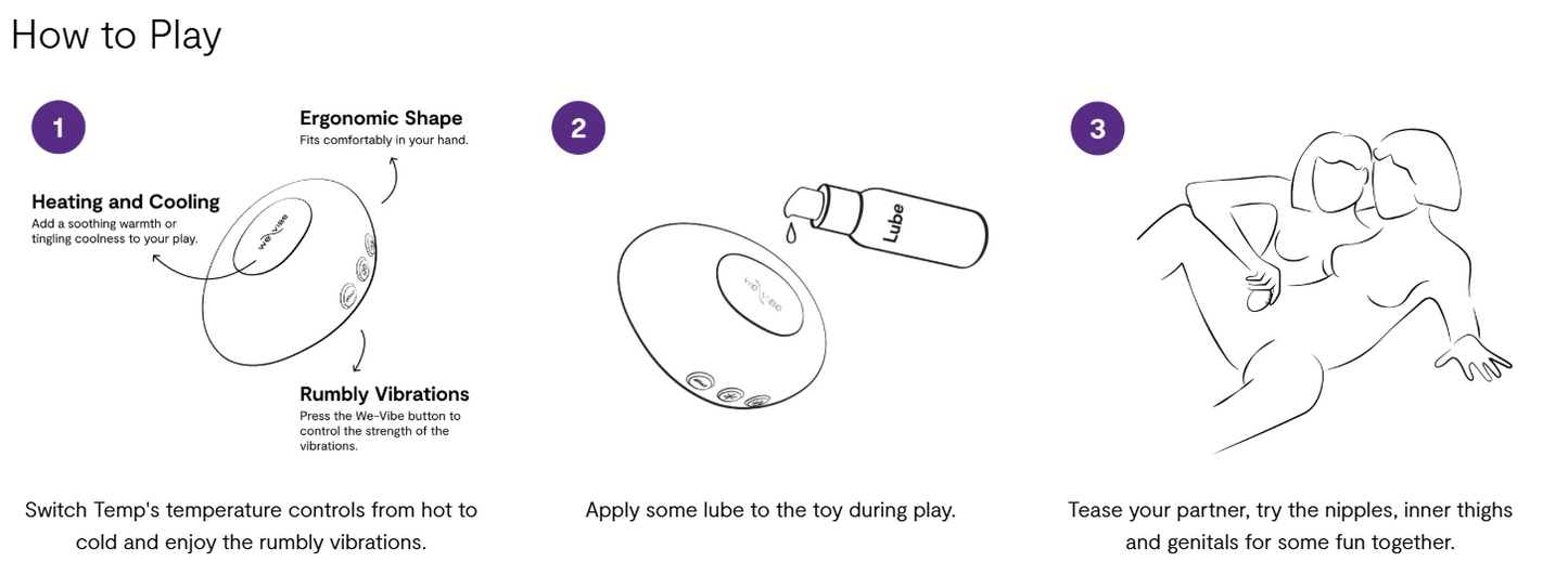 Temp Lay-On Vibrator/Massager- Lavender Blue