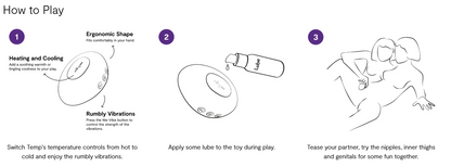 Temp Lay-On Vibrator/Massager- Lavender Blue